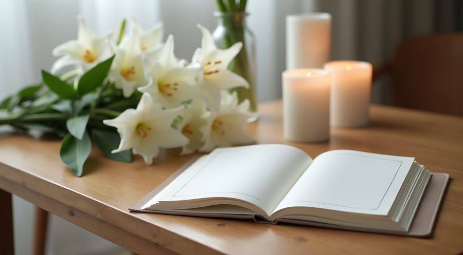 libro de condolencias abierto